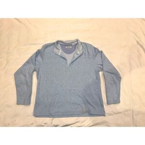 Orvis Womens Quarter Zip Pullover Light Blue Heathered Sweatshirt Sz Large(331)